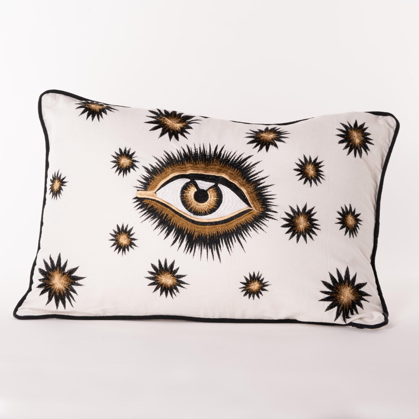 Hand Embroidered Cotton Eye Cushion
