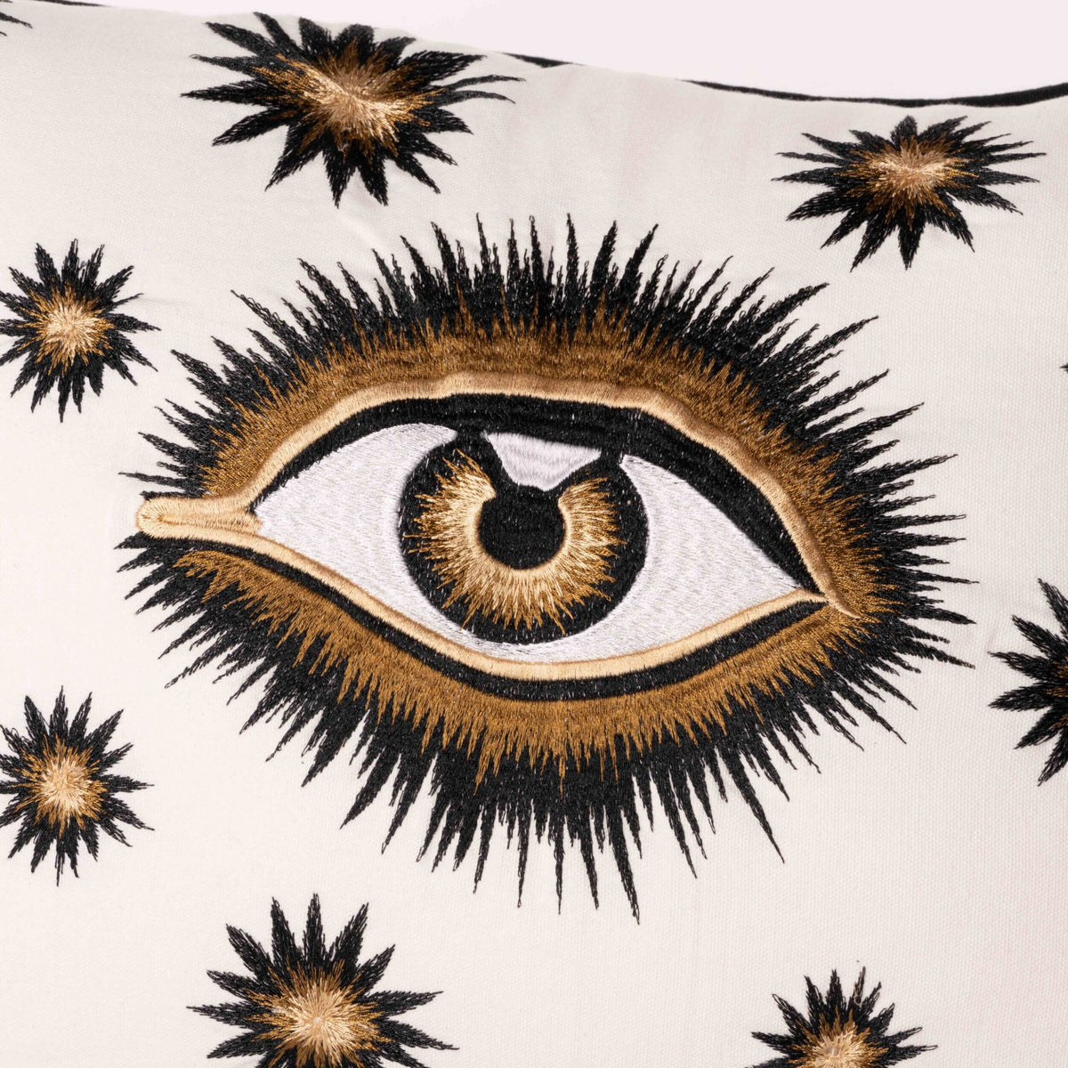 Hand Embroidered Cotton Eye Cushion