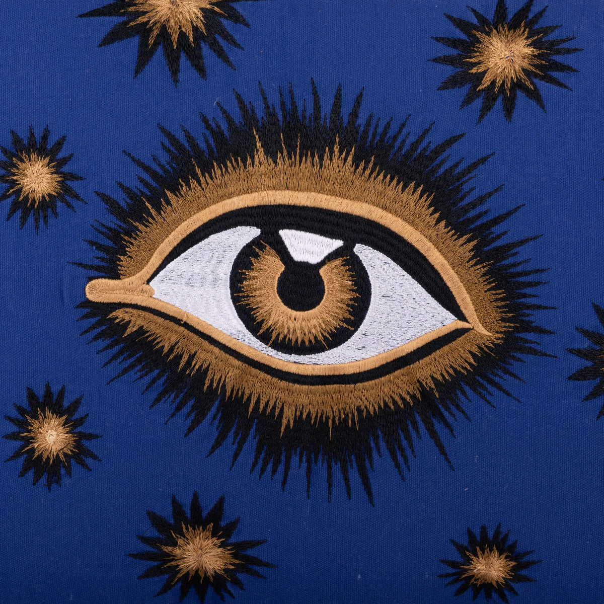 Hand Embroidered Cotton Eye Cushion