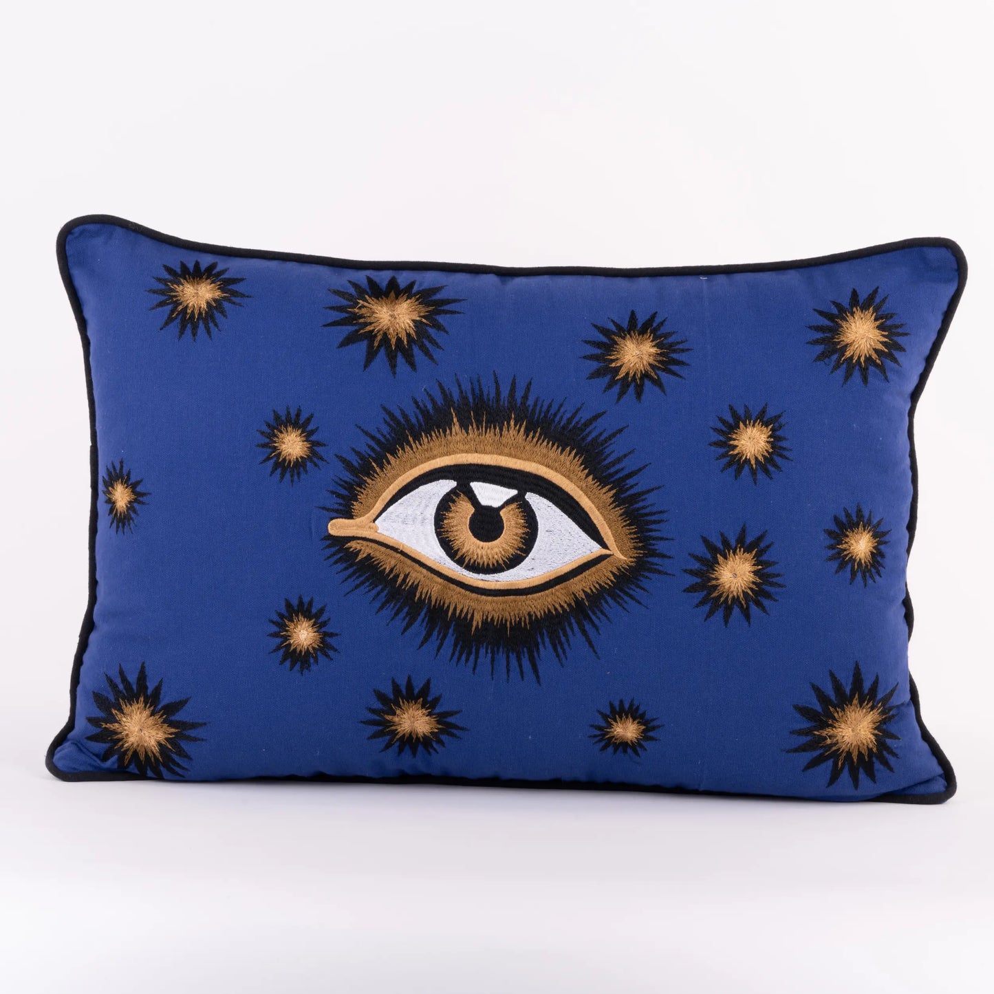 Hand Embroidered Cotton Eye Cushion