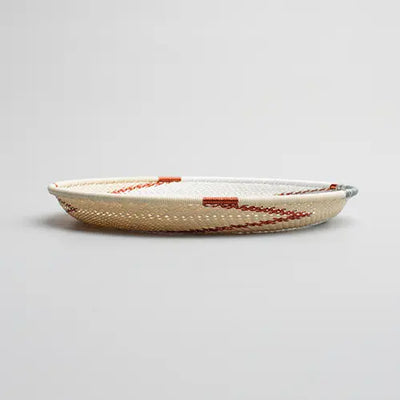 Hand Woven - Tray Round - Ivory - Medium - Photo 2