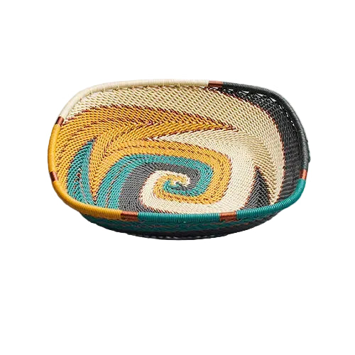 Flat square basket zulu wire- Sanseveria - Photo 1
