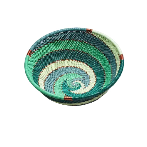 Shallow basket zulu wire - Emerald - Small - Photo 1
