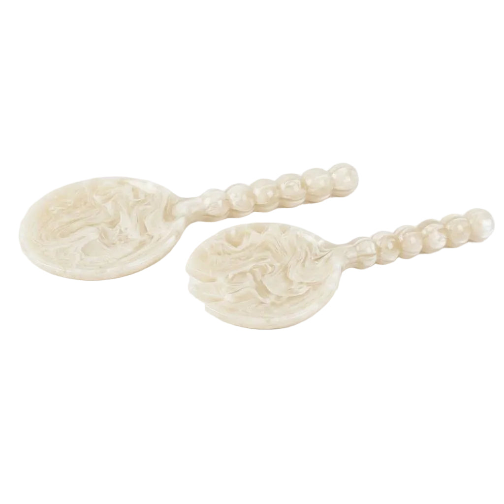 Vanilla Resin Salad Server, Set of 2