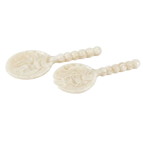 Vanilla Resin Salad Server, Set of 2