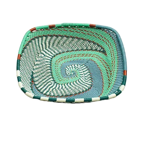 Flat square basket zulu wire - Emerald - Photo 2