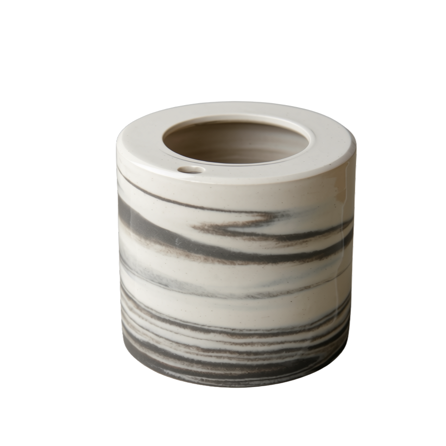 Ceramic Takeout Cup, Charcoal Marble