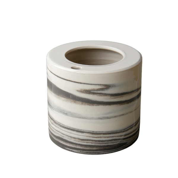 Ceramic Takeout Cup, Charcoal Marble