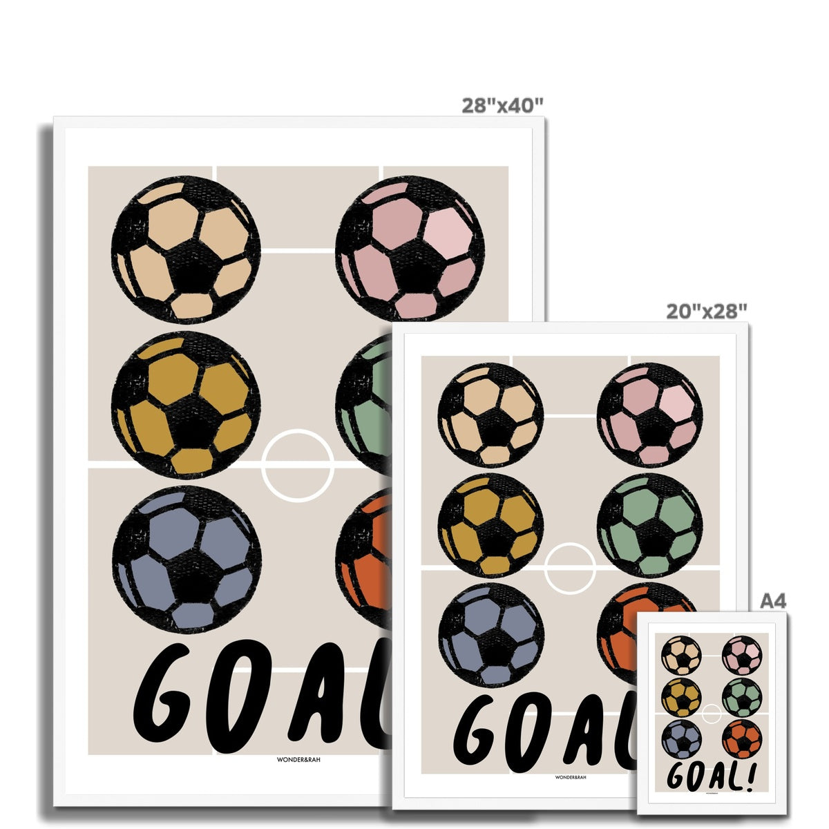 Muted Tones Goal! Children's Print