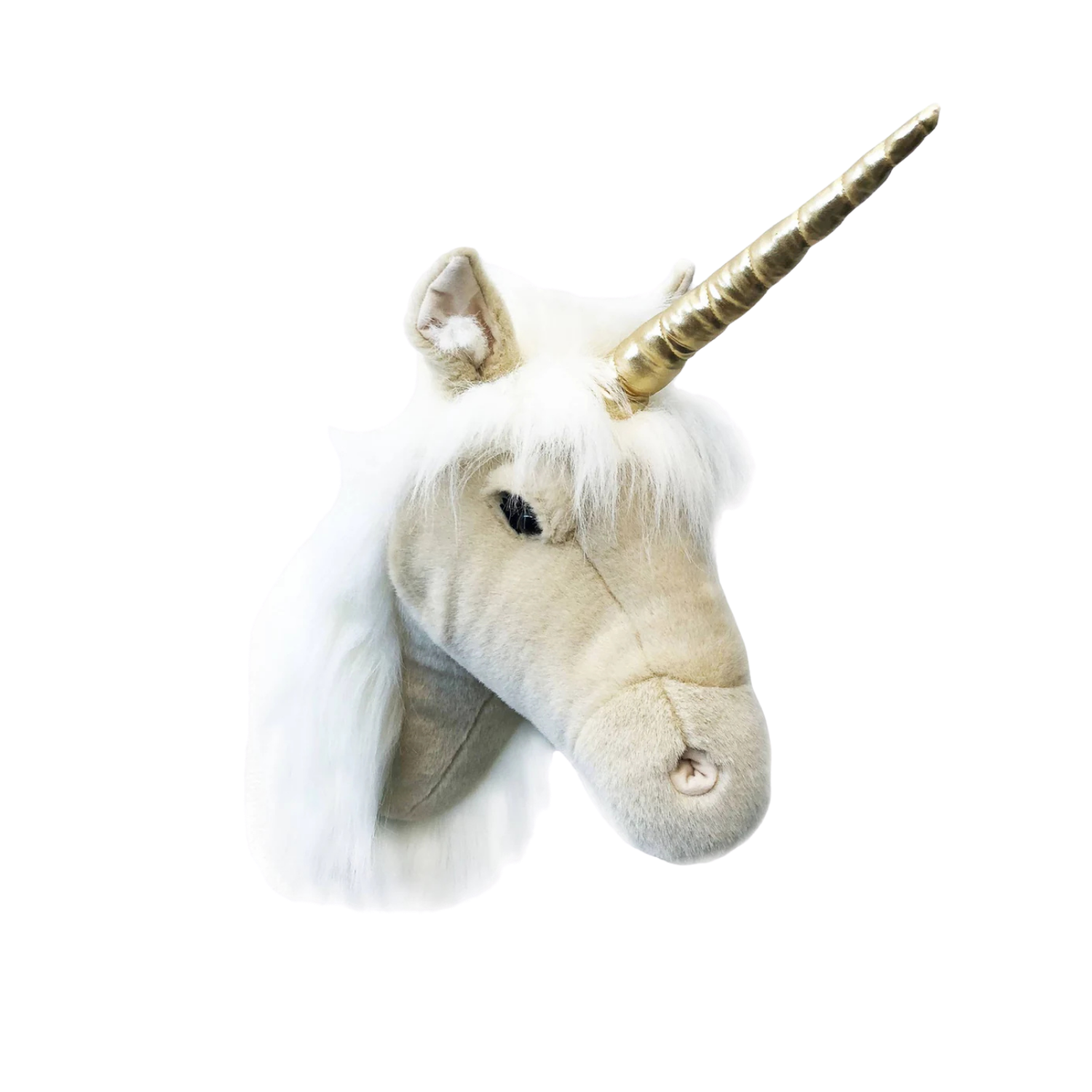 Fay the Beige Unicorn Wall Mounted Plush Head