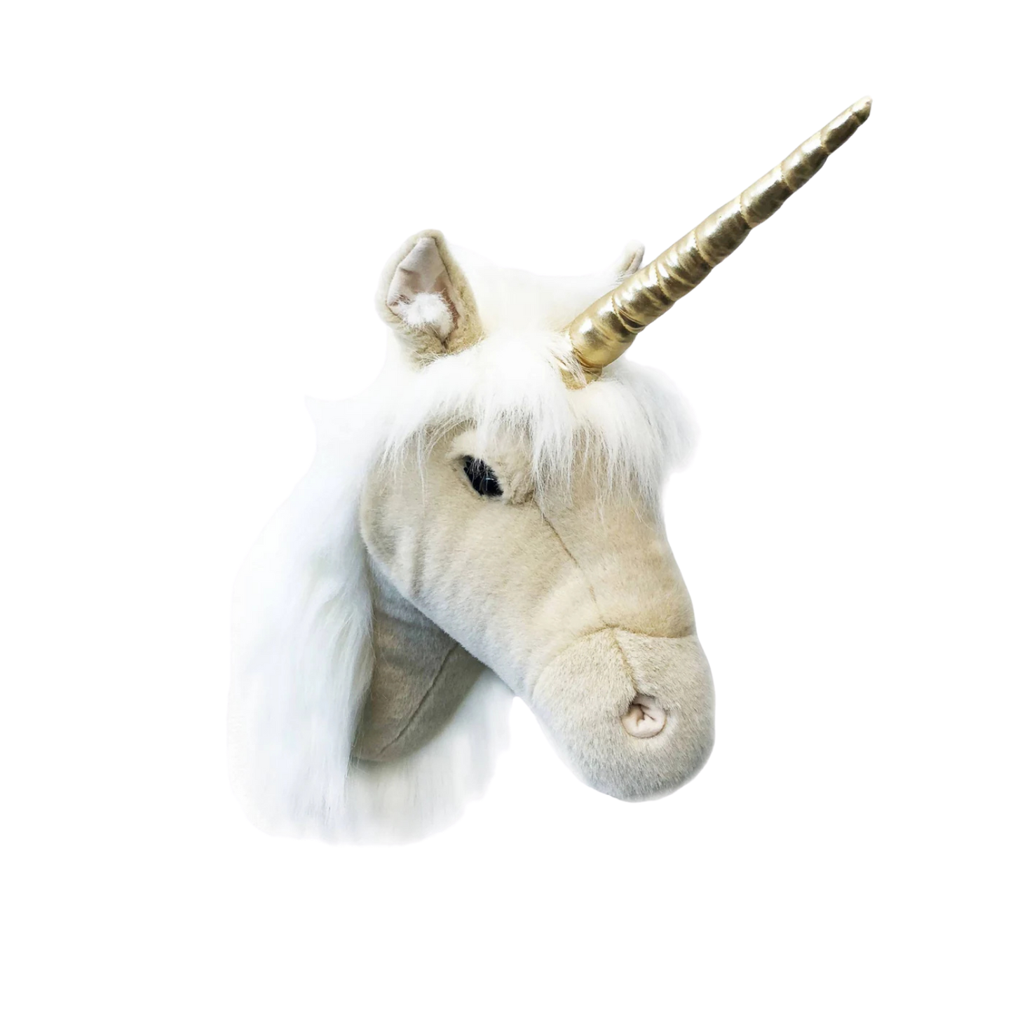Fay the Beige Unicorn Wall Mounted Plush Head