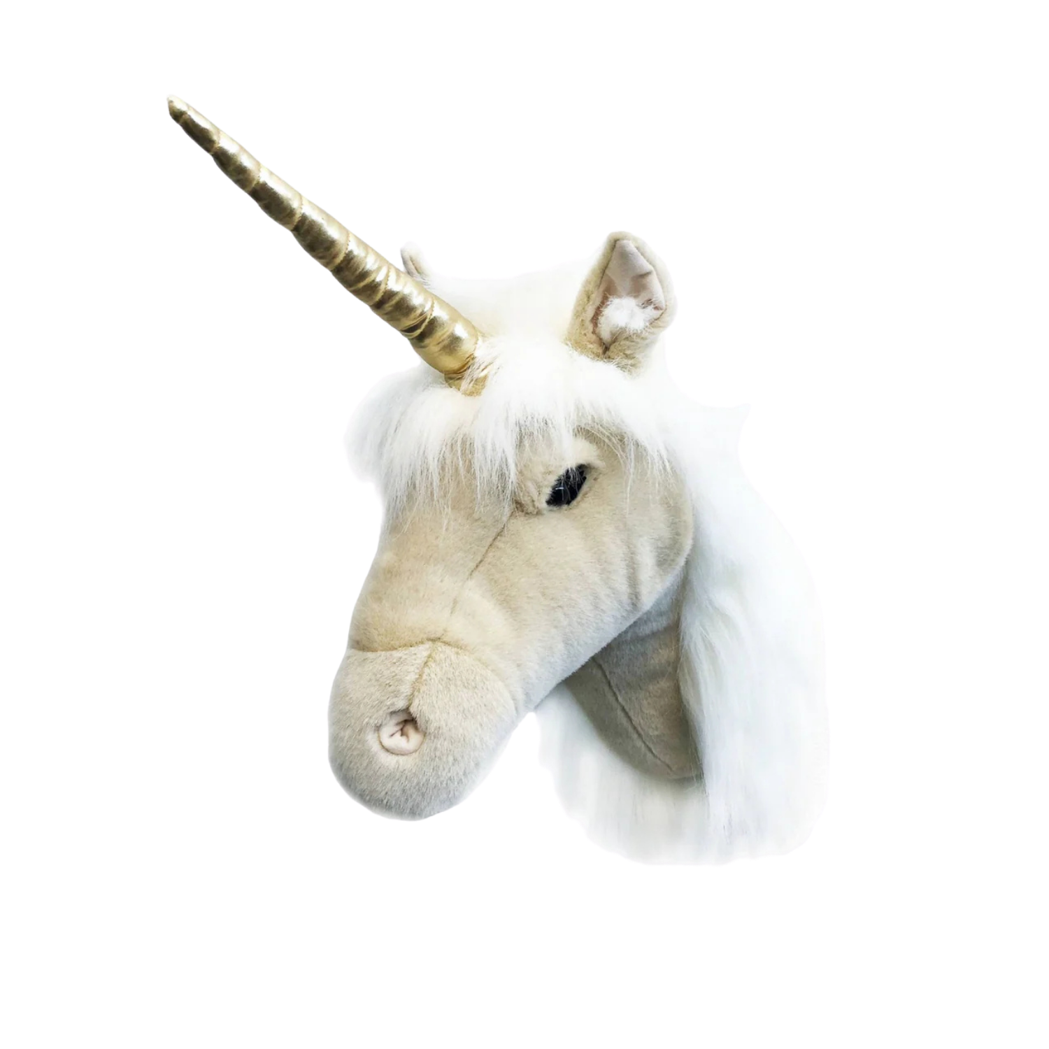Fay the Beige Unicorn Wall Mounted Plush Head