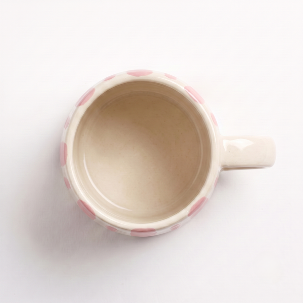 Pink Stripe & Dot Mug | 4 Inch | Set Of 2