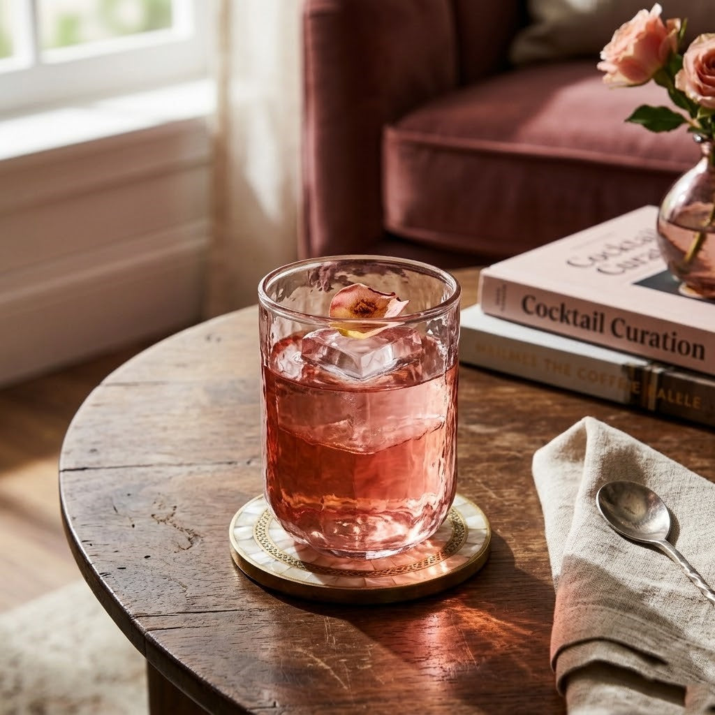 Hammered Water Glass , Natural - 4 X 3 Inches