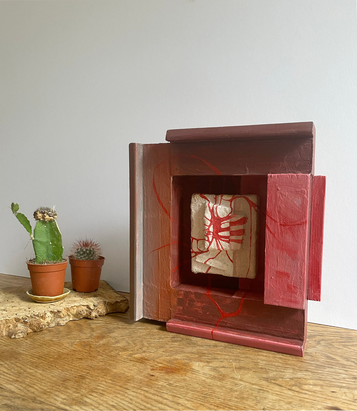 Dentro De La Piel-Enye Studio-Mixed Media. Acrylic and oil pastel on gesso covered canvas 
