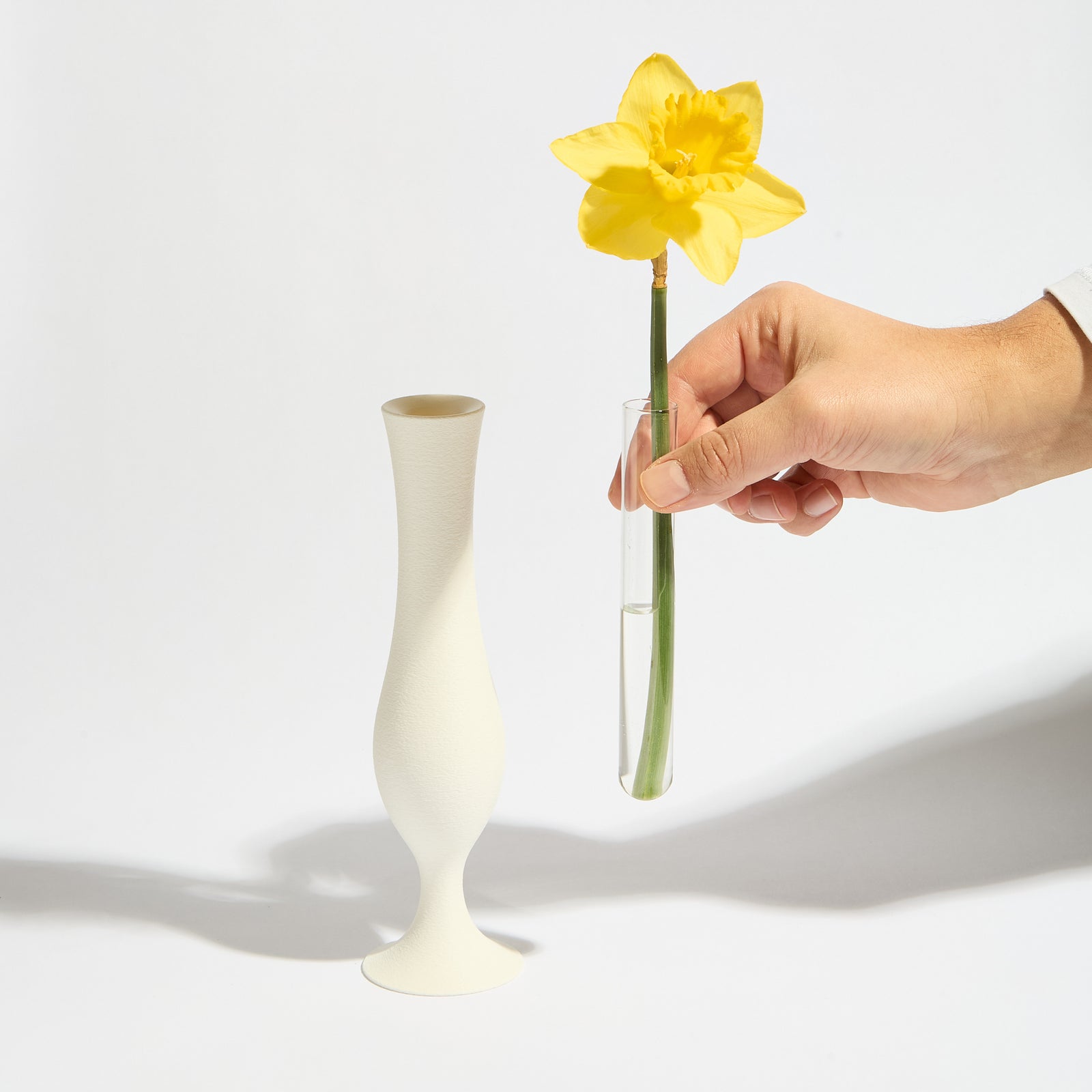 Flute Vase - White Lily