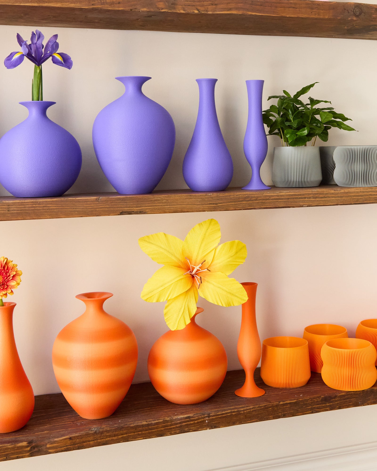 Turbin Plant Pot - Tangerine Orange
