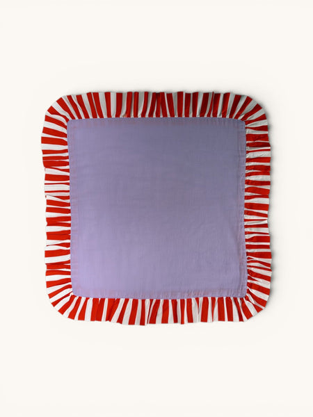 Lavender and tangerine stripe napkin.jpg