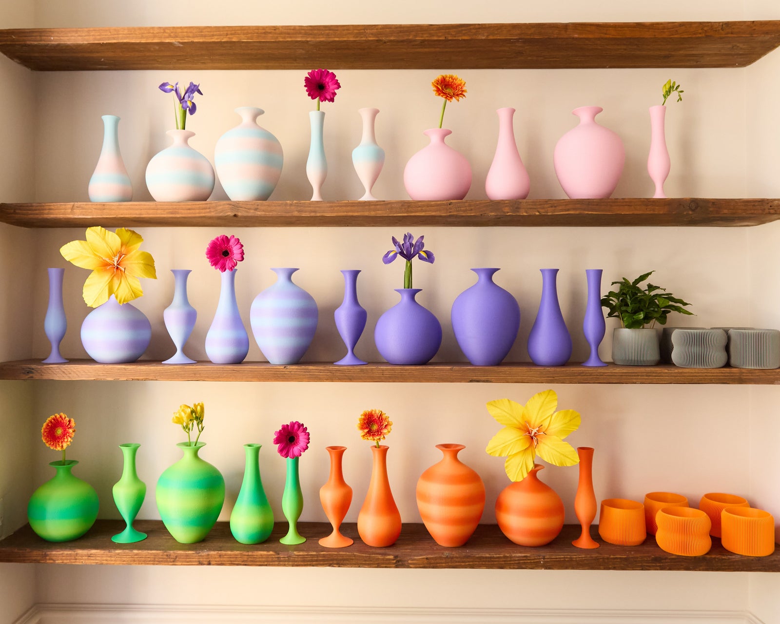 Flute Vase - Pink Sunrise