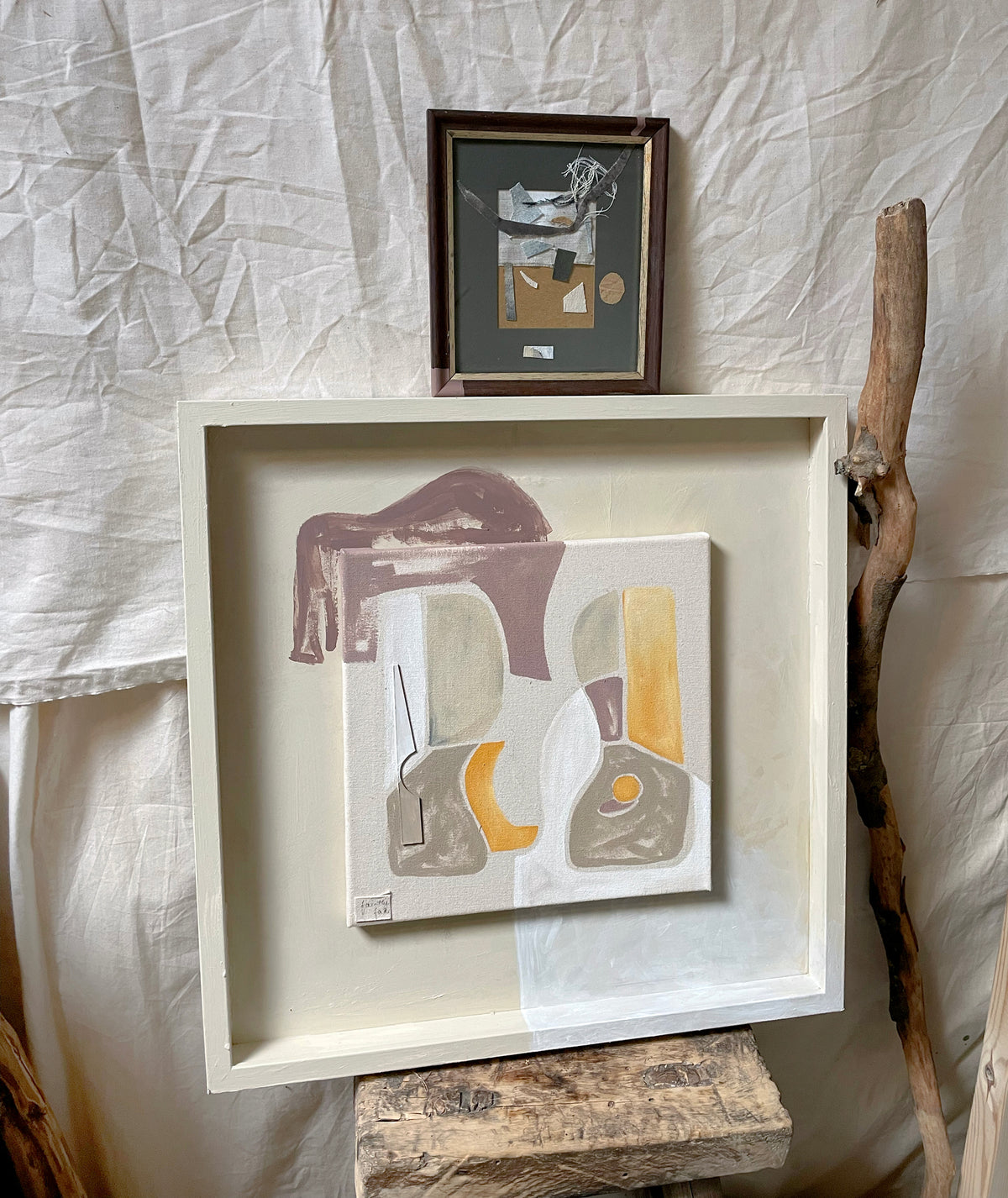 Rescued Frame 1-Adriana Jaros-Reurposed framed found at my local charity shop and a collag