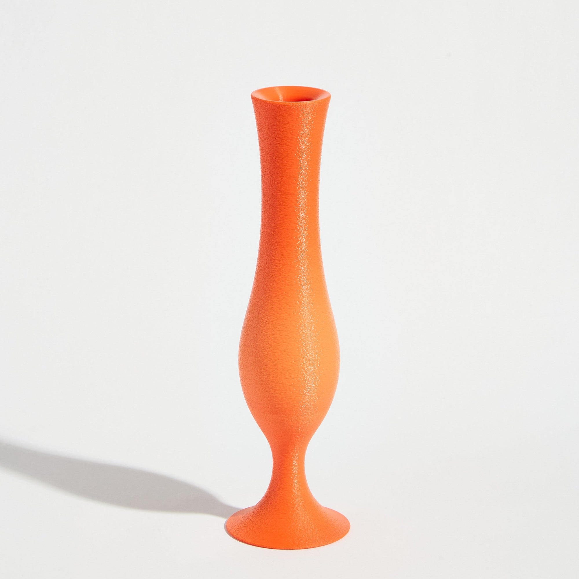 Flute Vase - Coral Orange