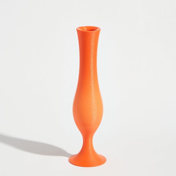 Flute Vase - Coral Orange