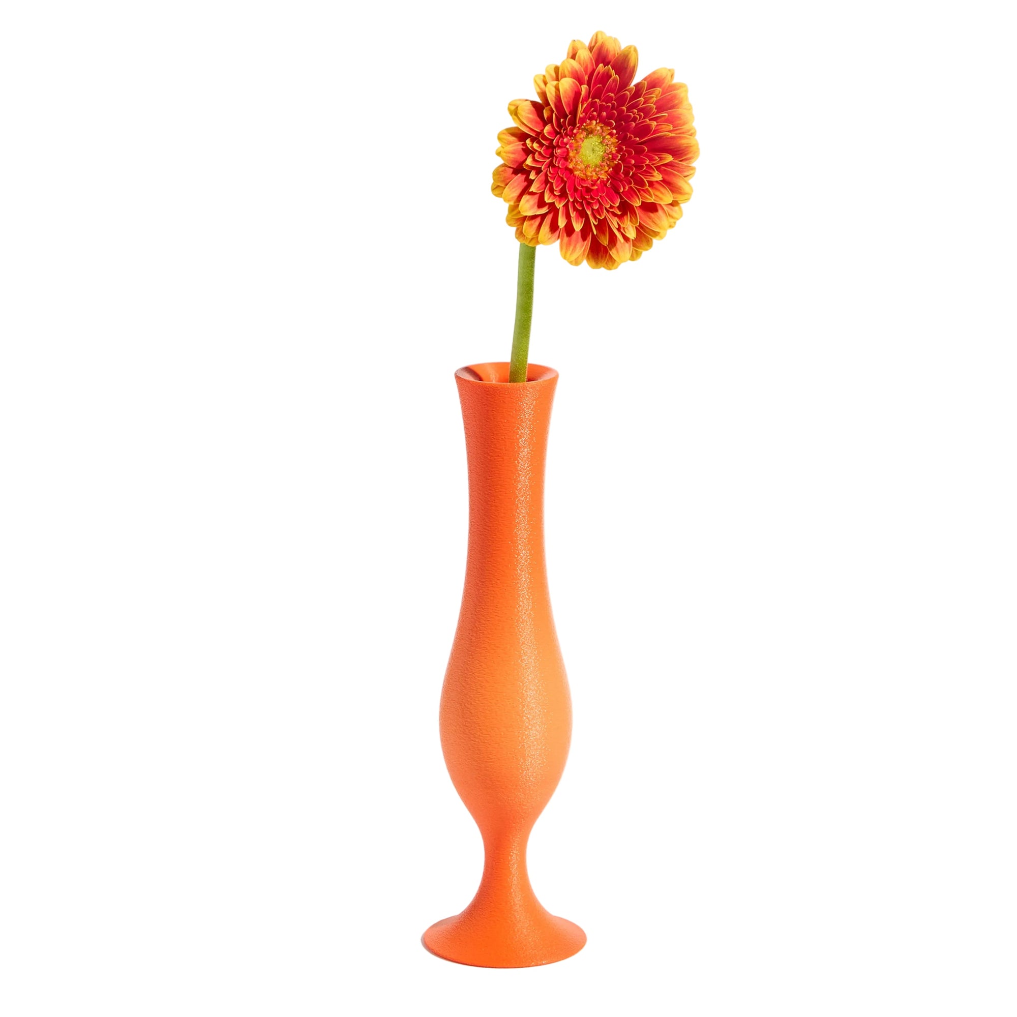 Flute Vase - Coral Orange