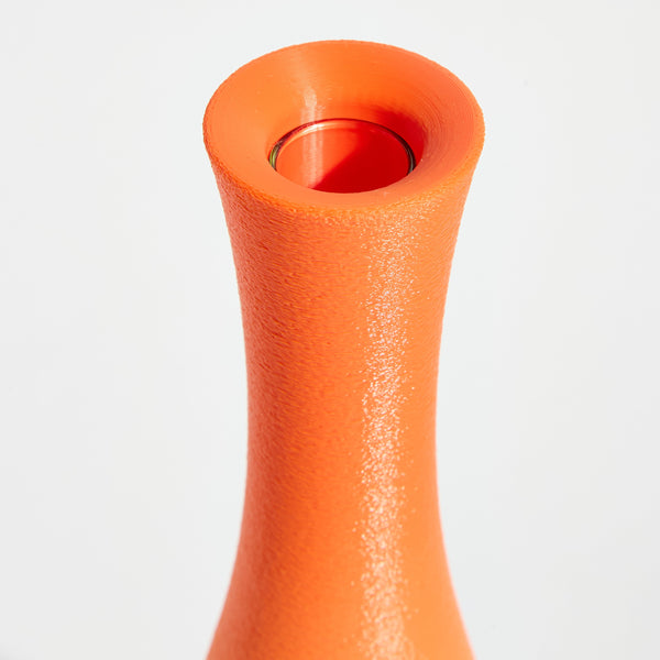 Flute Vase - Coral Orange