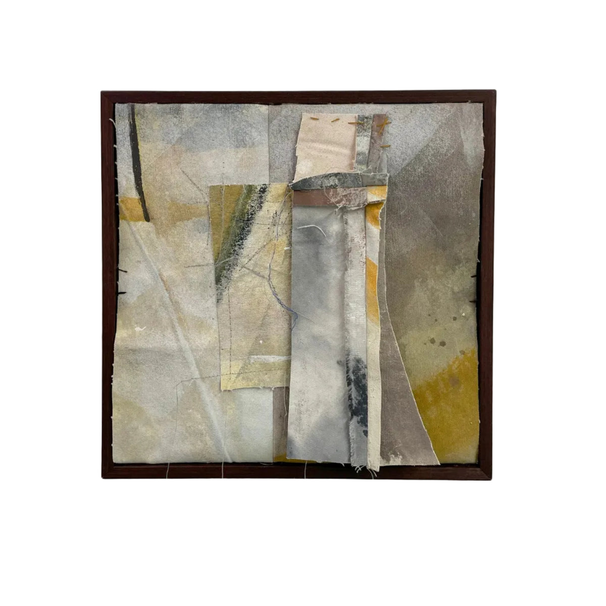 Hilos suspendidos-Adriana Jaros-Acrylic and natural pigments on recycled fabric sewn toget