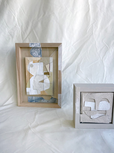 El Deseo-Adriana Jaros-Mixed Media on Wood panel- Fabric, wood, acrylic and oil pastel 21x