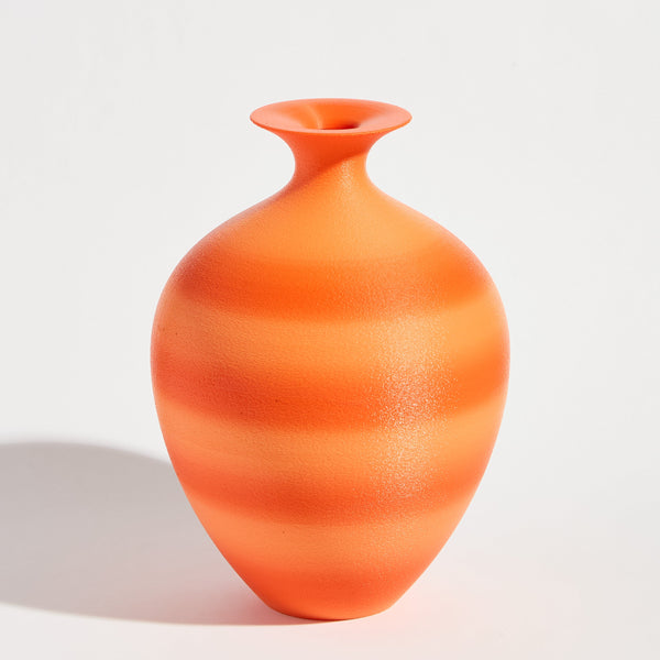 Urn Vase - Coral Orange