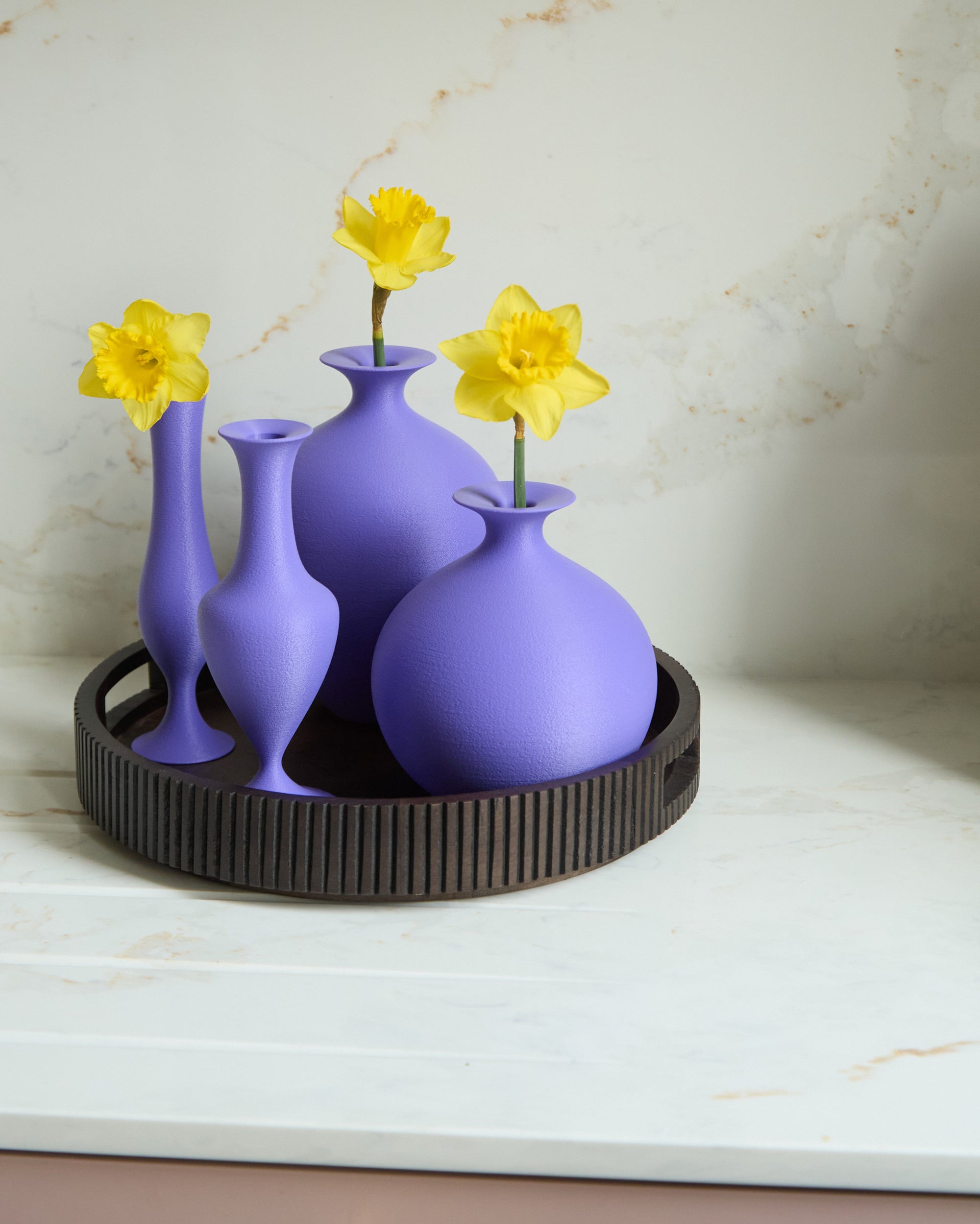 Flute Vase - Purple Iris
