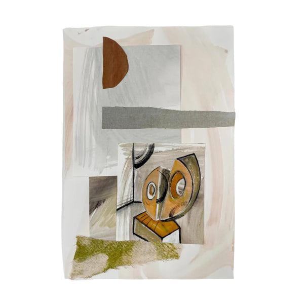 Works on Paper 10-Adriana Jaros-Mixed Media. Acrylic, oil pastels and collage pieces of fa