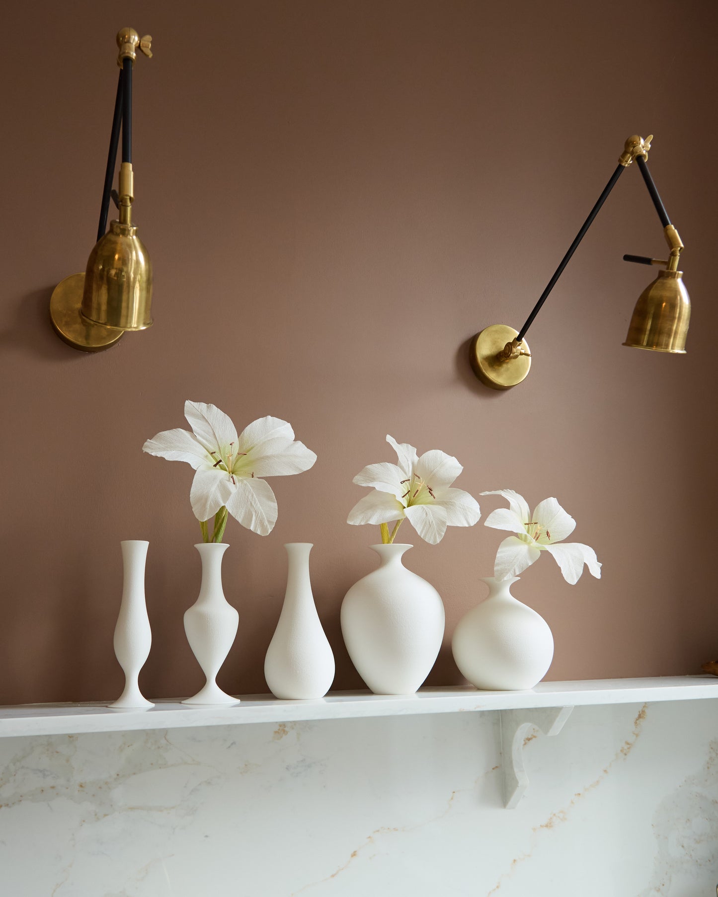 Flute Vase - White Lily