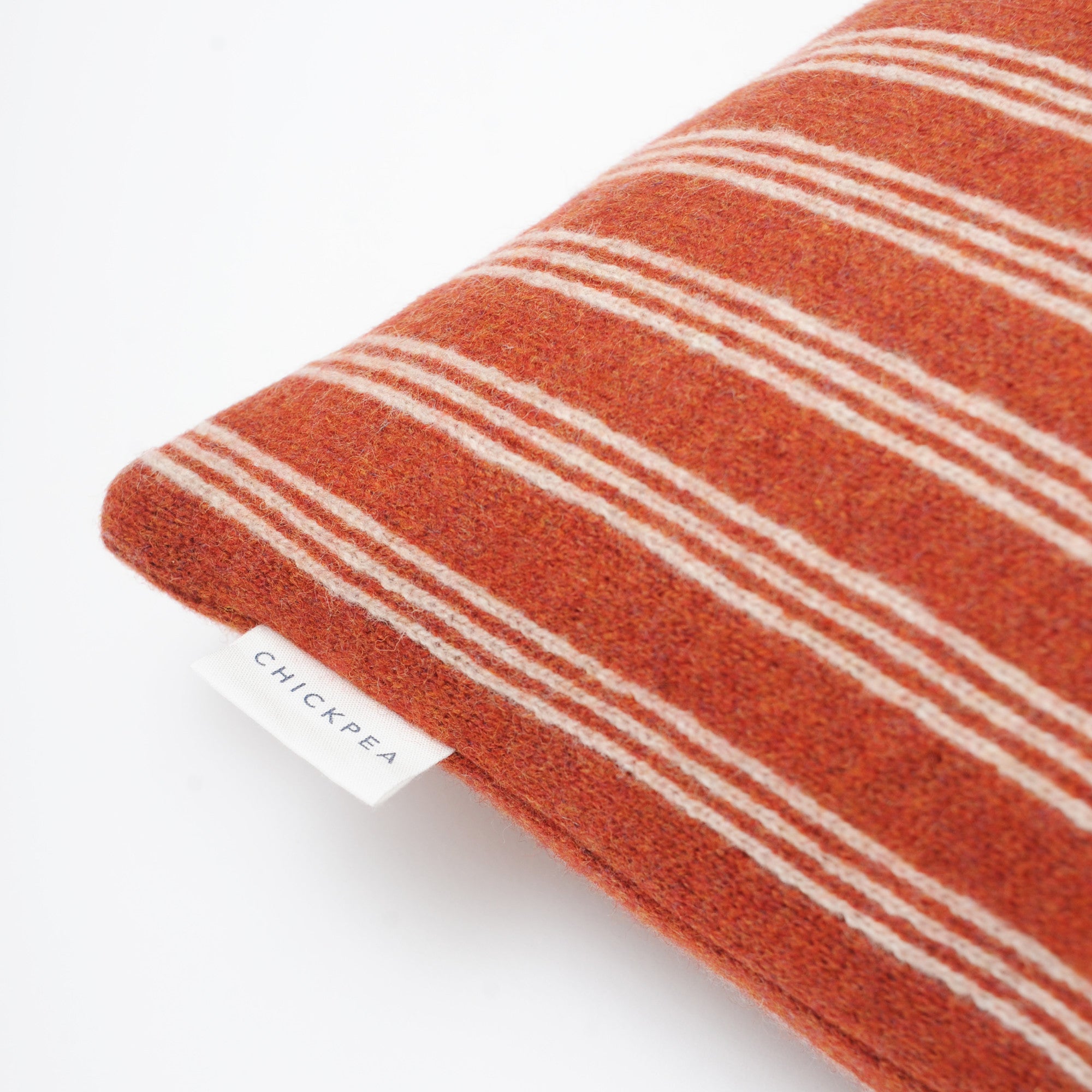 Rust Ticking Stripe Cushion.jpg