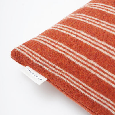 Rust Ticking Stripe Cushion.jpg