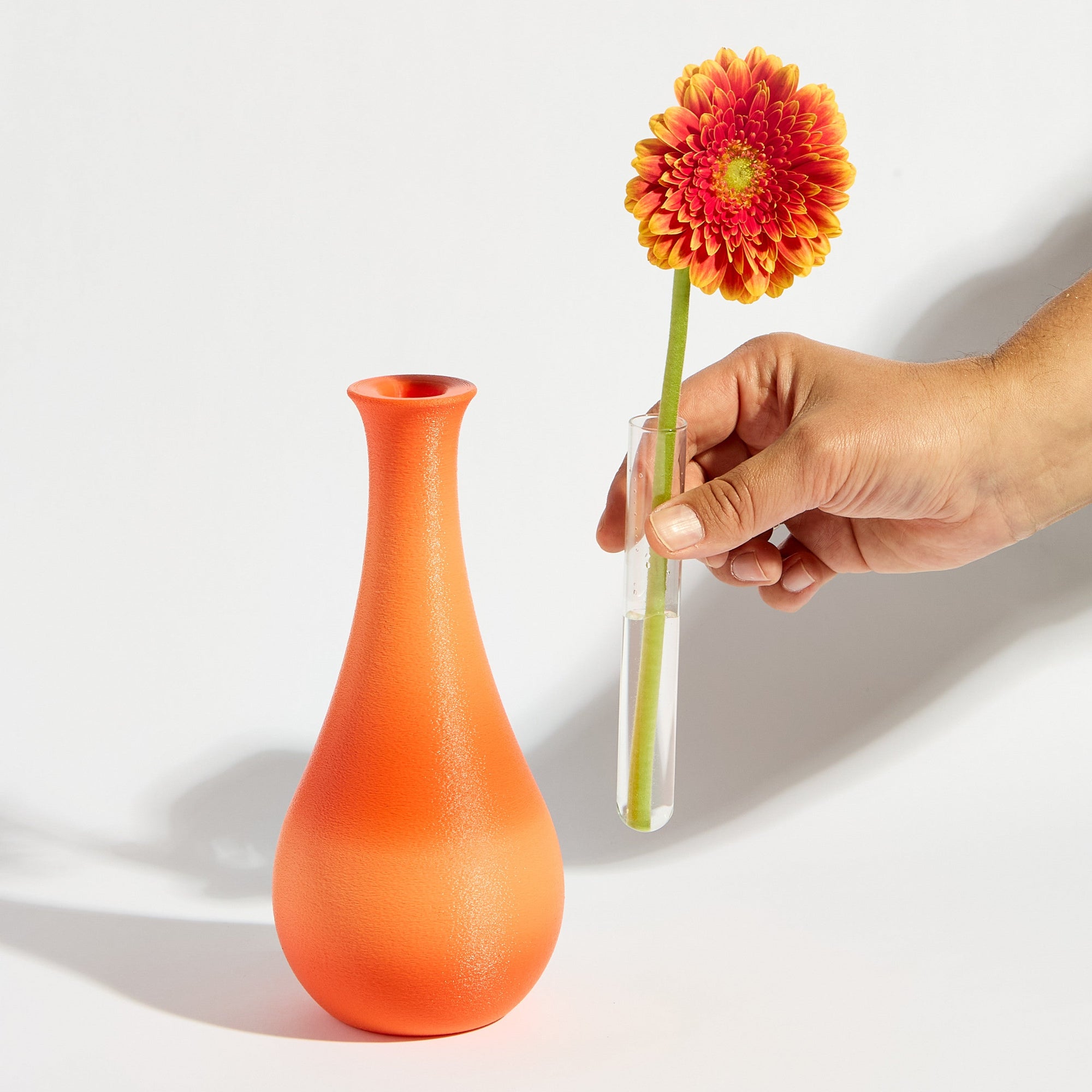 Teardrop Vase - Coral Orange