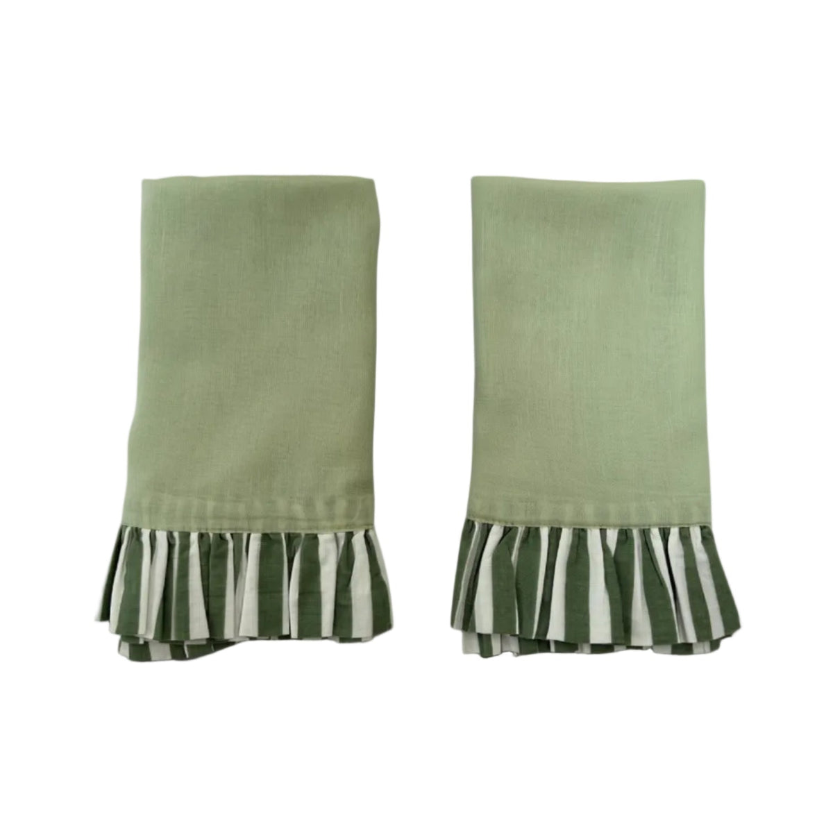 Mint green and forest green stripe napkins.jpg