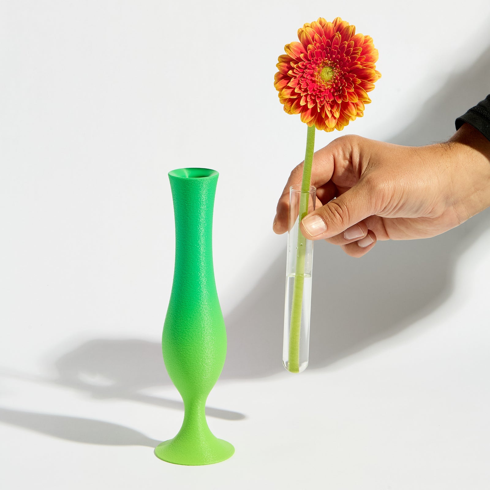 Flute Vase - Gecko Green