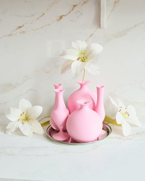 Flute Vase - Sakura Pink