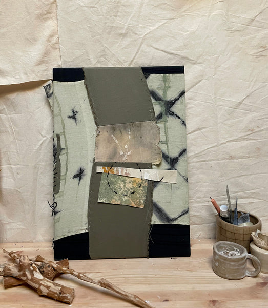 El Lino de la Abuela-Adriana Jaros-Acrylic and natural pigments on recycled cotton and lin