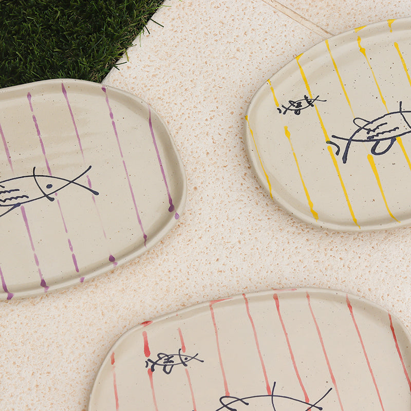 Oval Summer Splash plate
