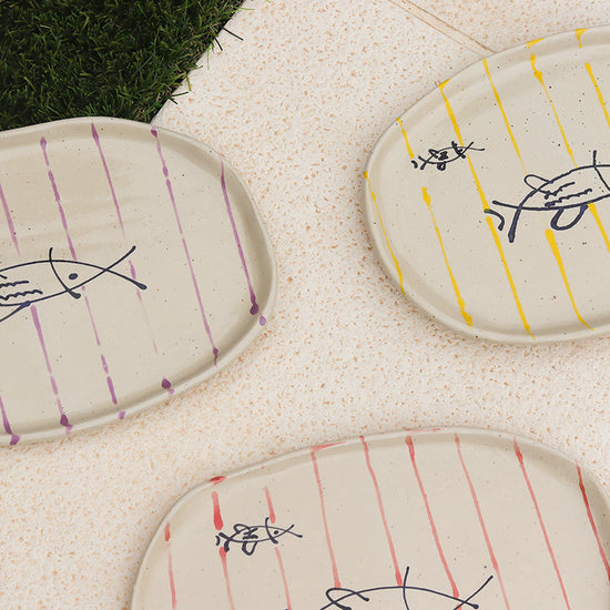 Oval Summer Splash plate