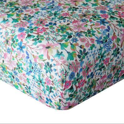 Fitted Sheet made with Liberty Fabric DREAMS OF SUMMER - Coco & Wolf