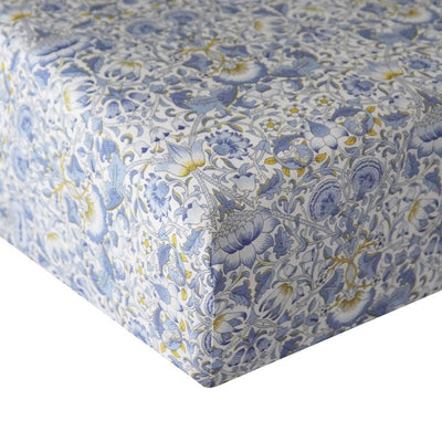 Fitted Sheet made with Liberty Fabric LODDEN CHINA BLUE - Coco & Wolf