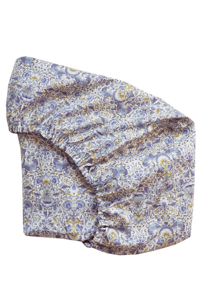 Fitted Sheet made with Liberty Fabric LODDEN CHINA BLUE - Coco & Wolf