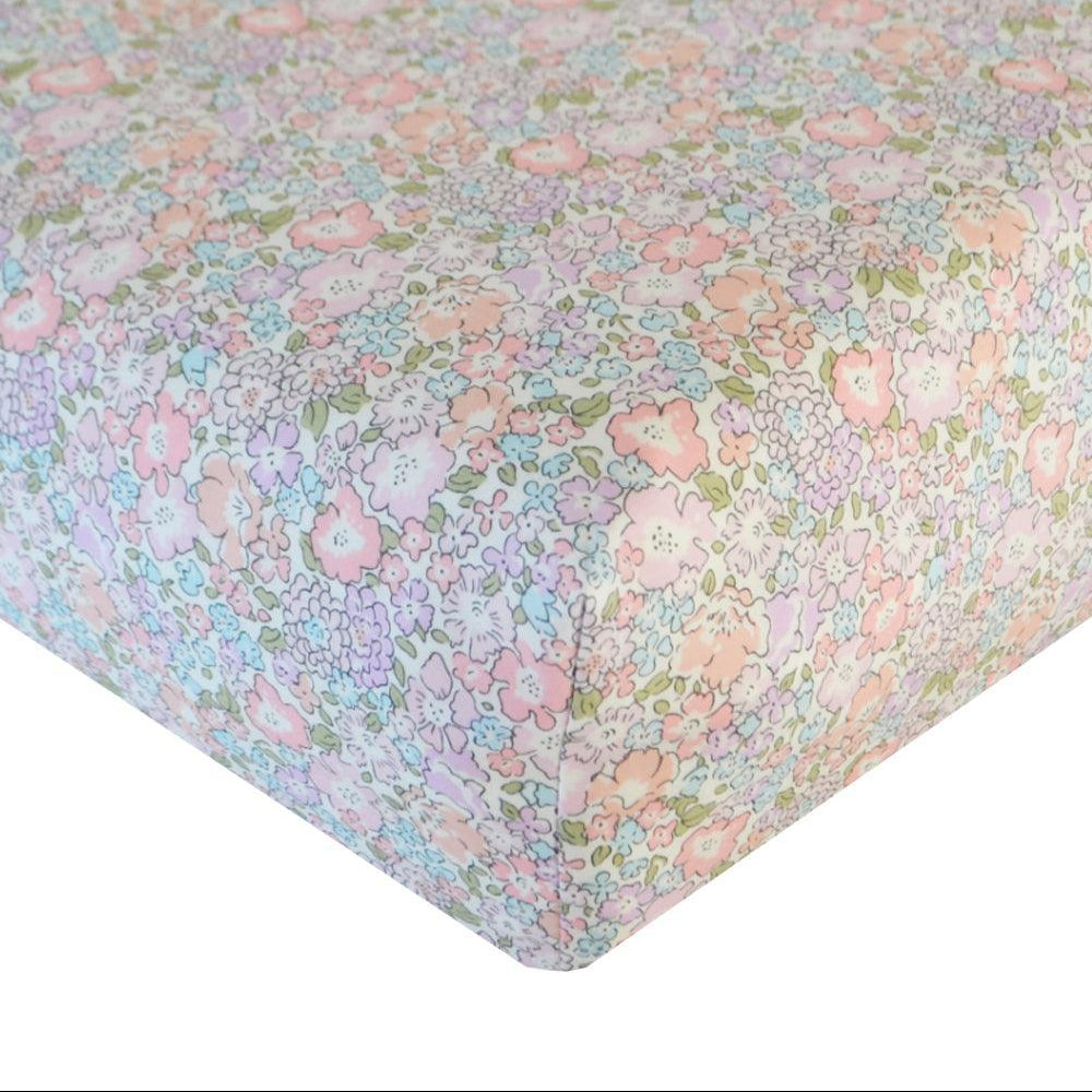 Fitted Sheet made with Liberty Fabric MICHELLE LILAC - Coco & Wolf