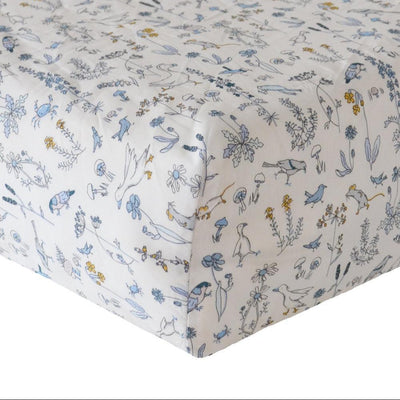 Fitted Sheet made with Liberty Fabric THEO BLUE - Coco & Wolf