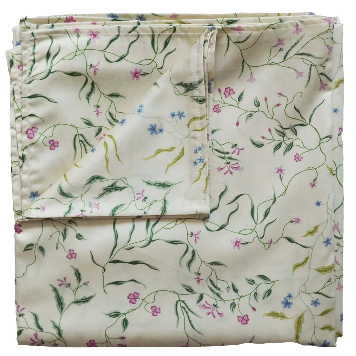 Flat Top Sheet Made With Liberty Fabrics & Bridgerton Regal Blossom Green