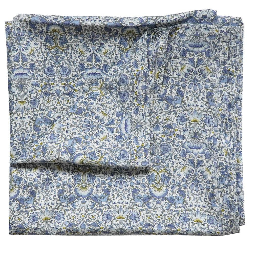 Flat Top Sheet made with Liberty Fabric LODDEN CHINA BLUE - Coco & Wolf